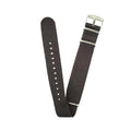 20mm Fabric strap (Black) with Silver Buckle