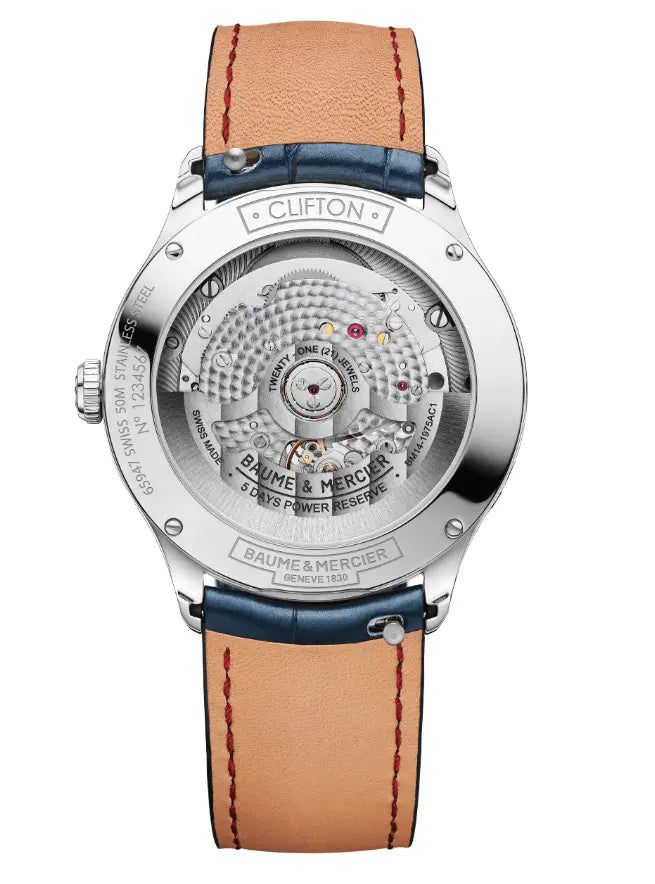BAUME & MERCIER 39MM BAUMATIC CLIFTON MOON PHASE DATE 10756