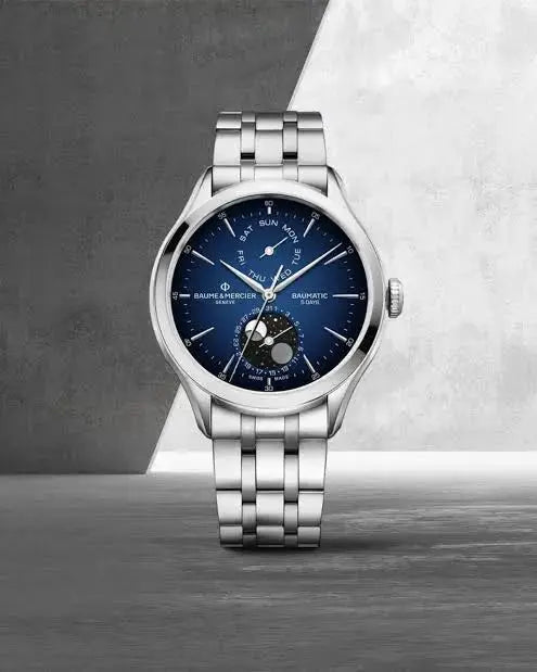 BAUME & MERCIER 42MM BAUMATIC CLIFTON MOON PHASE DATE 10725