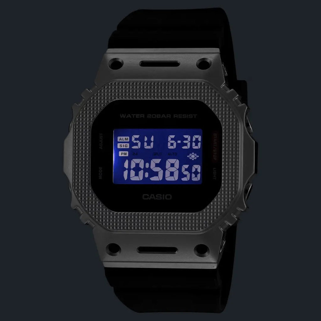 CASIO G-SHOCK WATCH STEEL BEZEL GM-5600M-1DR