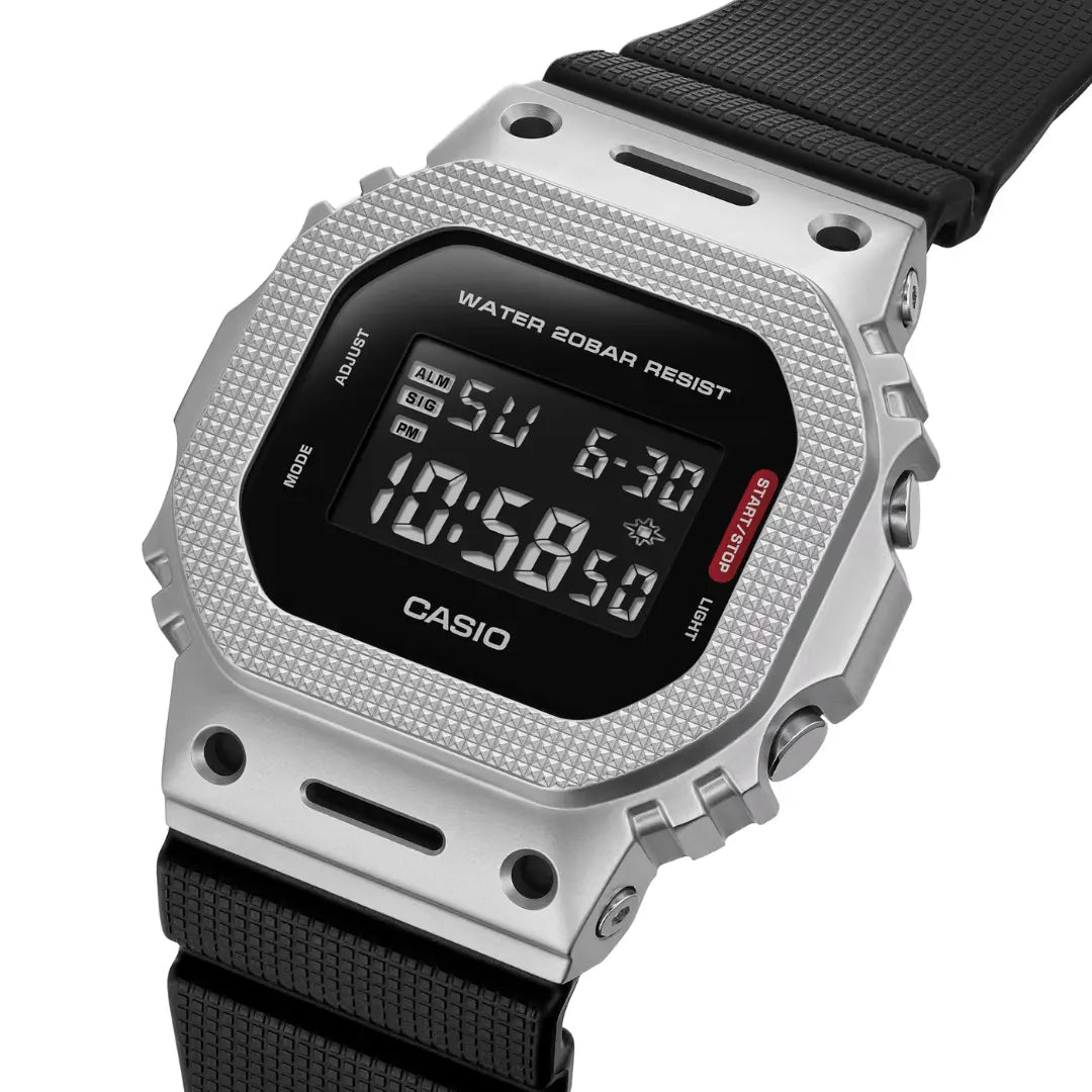 CASIO G-SHOCK WATCH STEEL BEZEL GM-5600M-1DR
