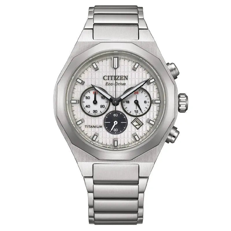 CITIZEN WATCH SUPER TITANIUM ZENSHIN CHRONOGRAPH 41MM ECO-DRIVE CA4690-51A