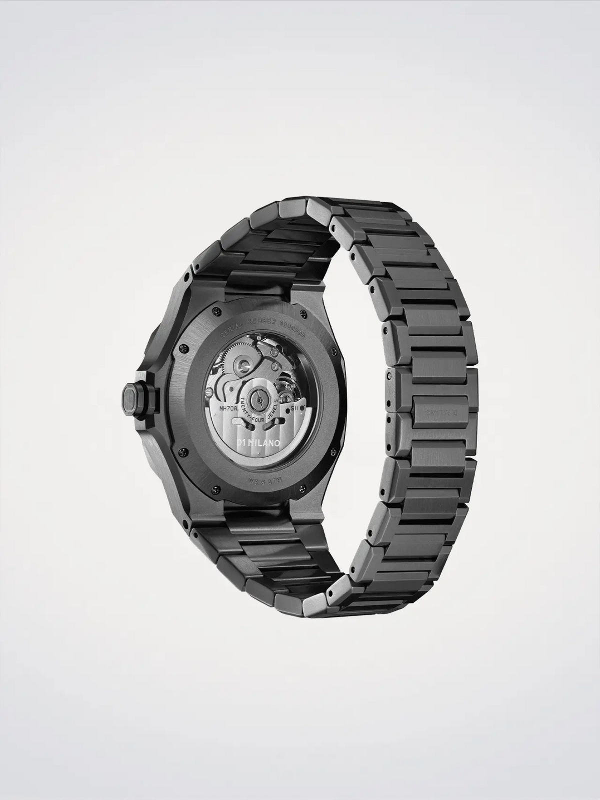 D1Milano Skeleton Gun Metal 41MM D1-SKBJ11