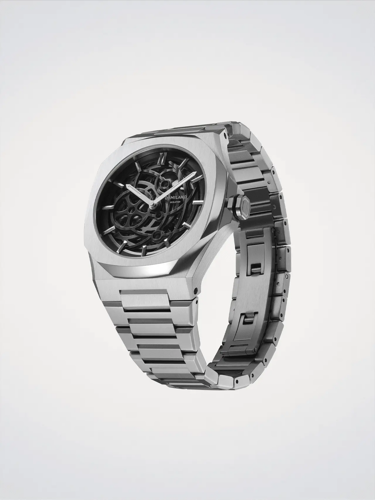 D1Milano Skeleton Silver 41MM D1-SKBJ10