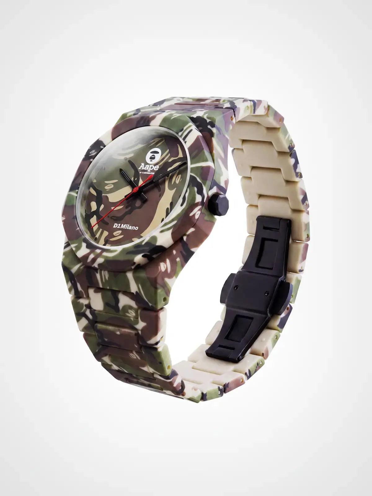 D1Milano x AAPE: Green Camo Carbon Limited Edition Watch 40mm D1-PCBJAAPE3