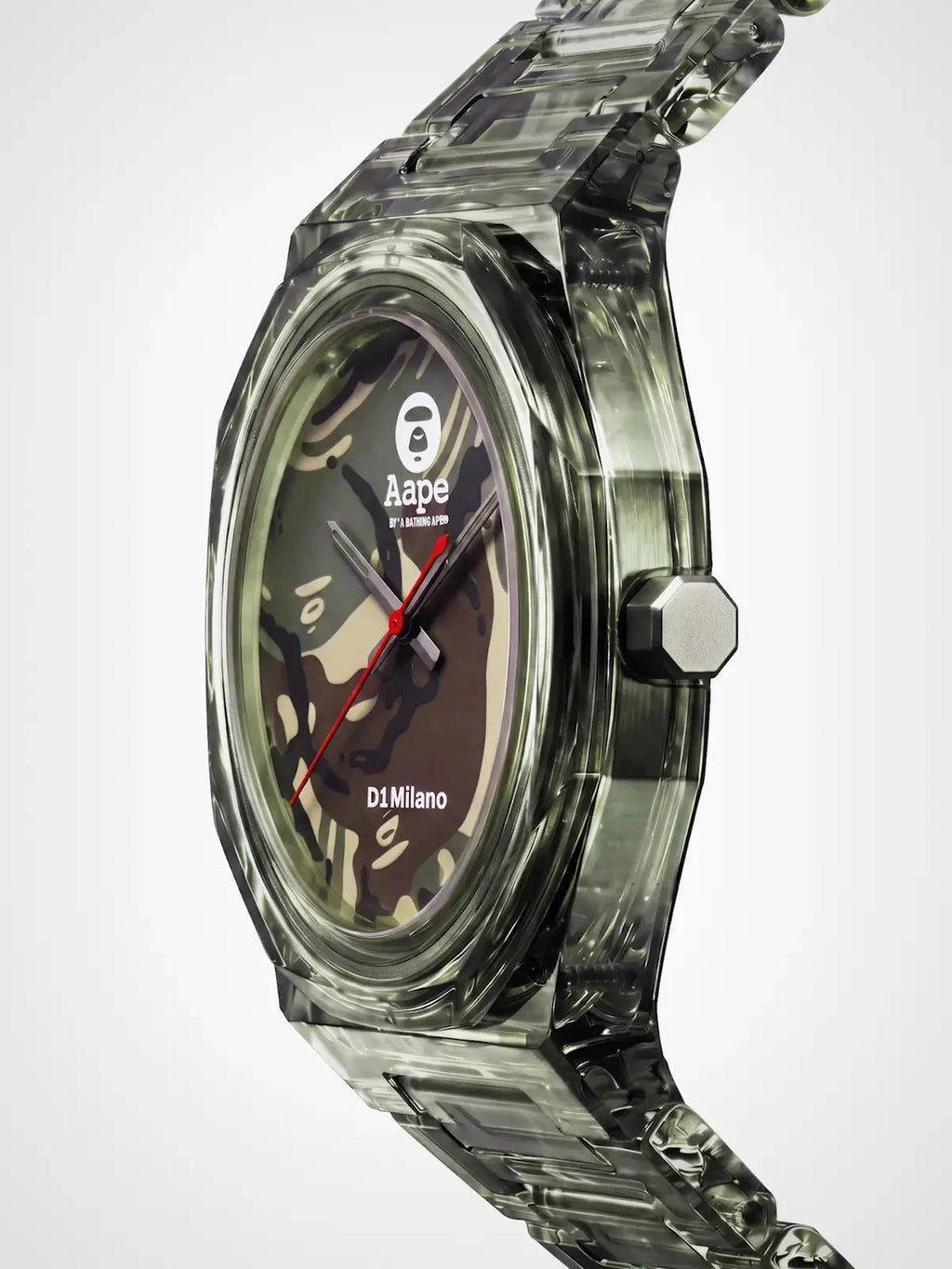 D1Milano x AAPE: Green Camo Nylon Limited Edition Watch 39mm D1-NYBJAAPE3