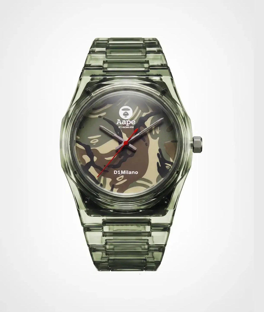 D1Milano x AAPE: Green Camo Nylon Limited Edition Watch 39mm D1-NYBJAAPE3