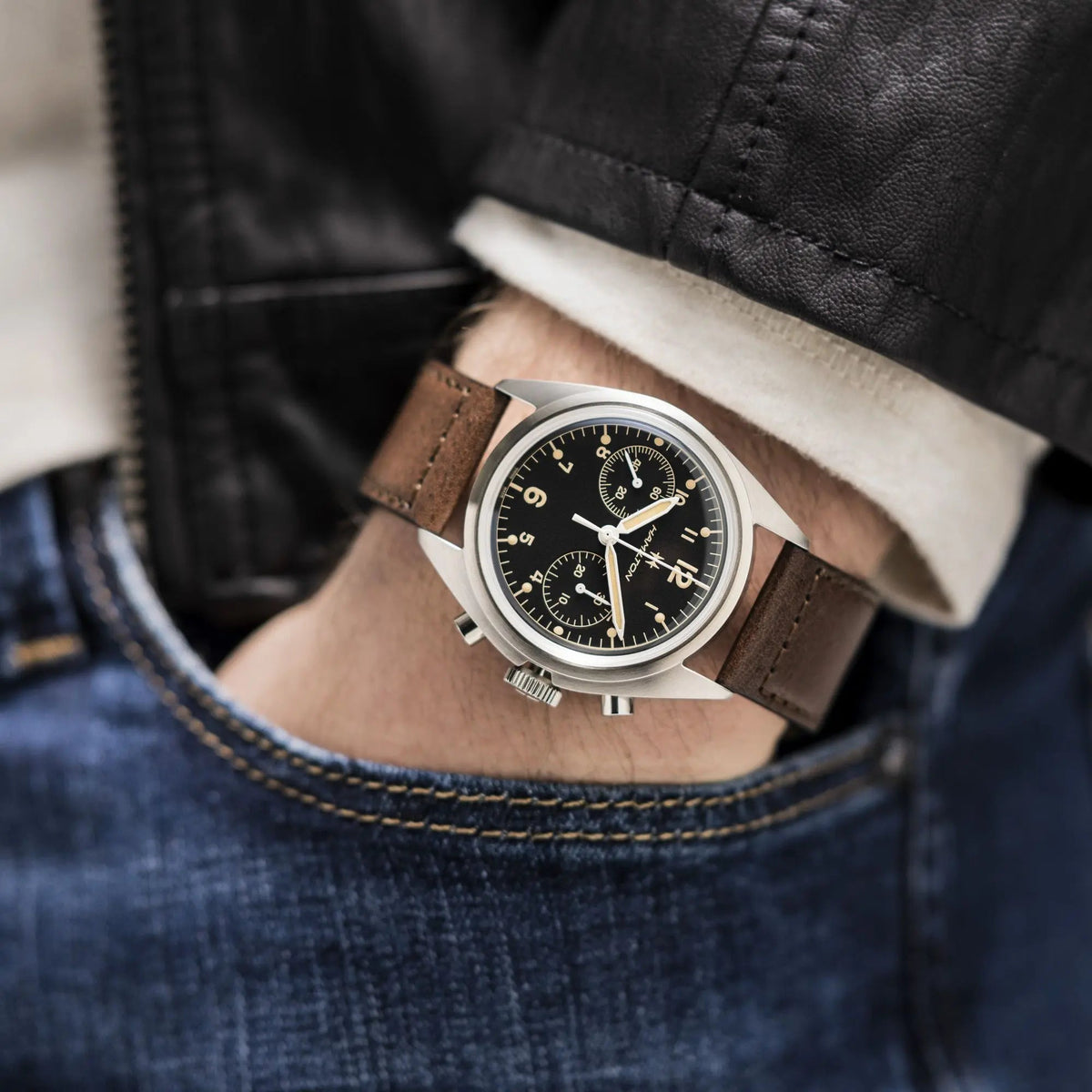 HAMILTON KHAKI AVIATION Pilot Pioneer Mechanical Chrono 40mm H76409530
