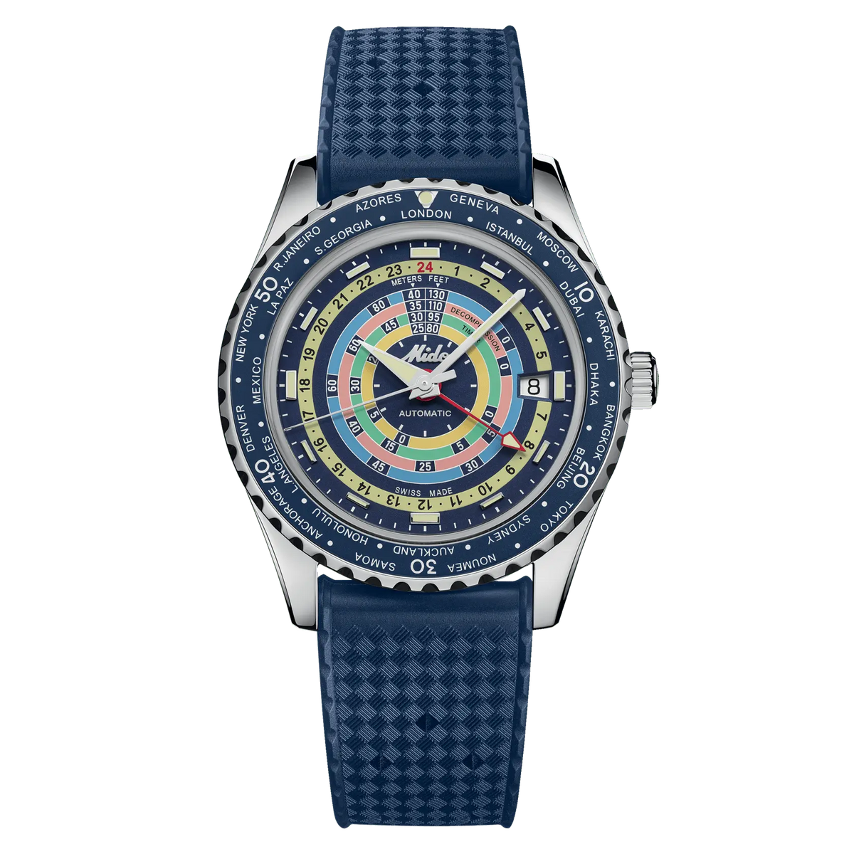 MIDO OCEAN STAR DECOMPRESSION WORLDTIMER 40.5MM M0268291704100
