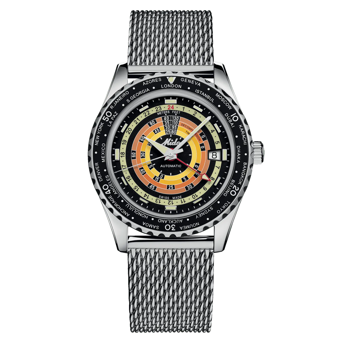 MIDO OCEAN STAR DECOMPRESSION WORLDTIMER 40.5MM M0268291705100