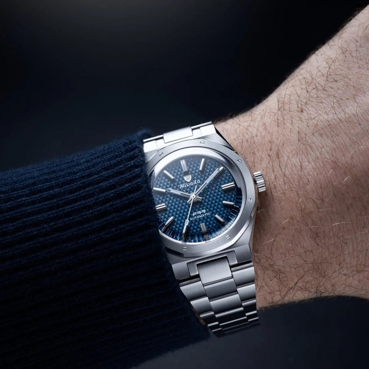 NIVADA GRENCHEN AUTOMATIC F77 BLUE 37MM 69001A77