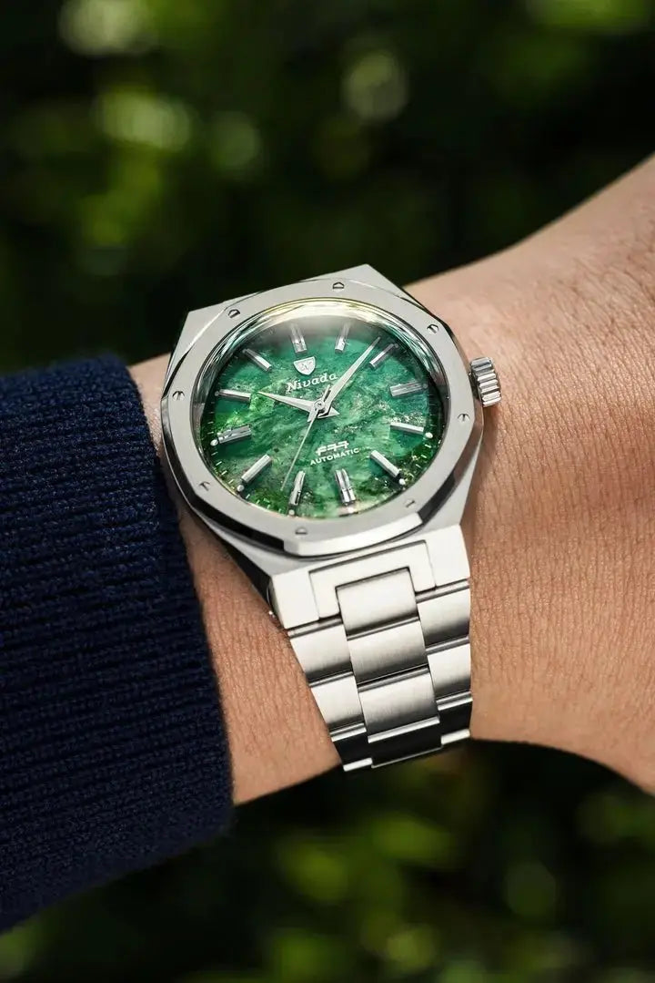 NIVADA GRENCHEN AUTOMATIC F77 GREEN AVENTURINE 38MM 68053A77