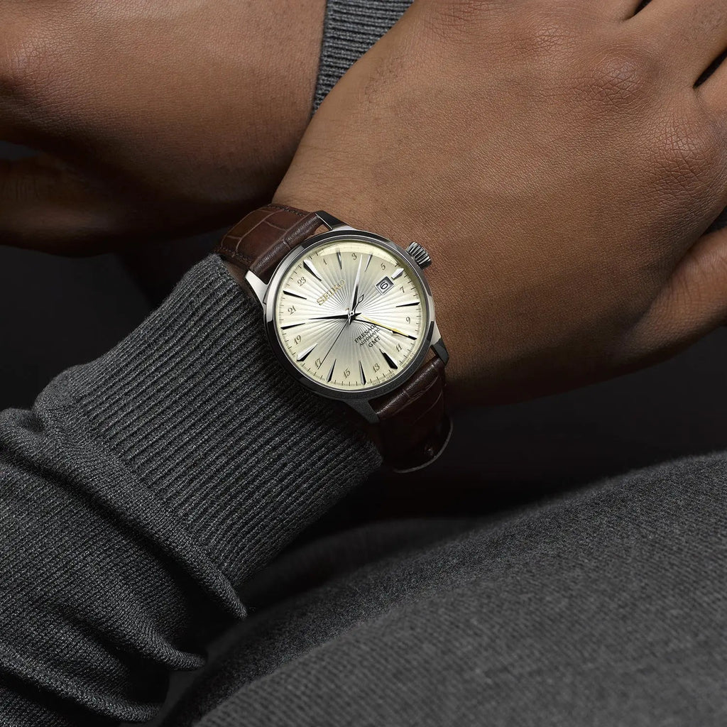 SEIKO WATCH PRESAGE ‘ACACIA’ COCKTAIL TIME GMT 40.5MM SSK041J1
