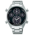 SEIKO WATCH PROSPEX 42MM SFJ003P1 ‘BLACK ON BLACK’ ONE HUNDREDTH OF A SECOND SPEEDTIMER SOLAR CHRONOGRAPH