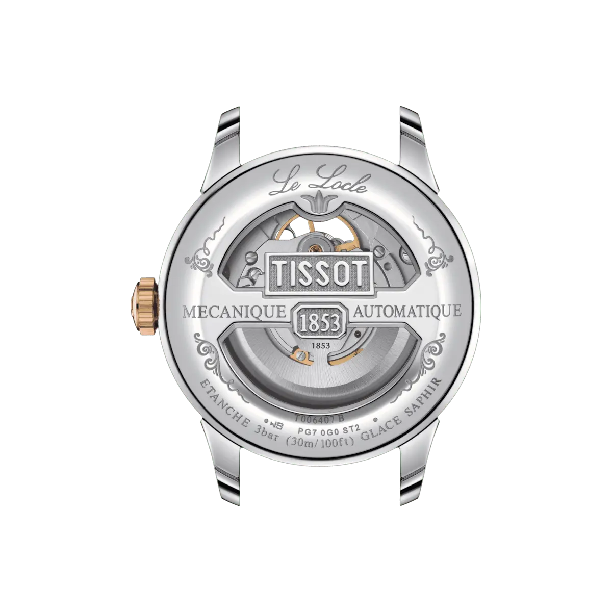 TISSOT WATCH LE LOCLE POWERMATIC 80 OPEN HEART 39MM T0064072203302