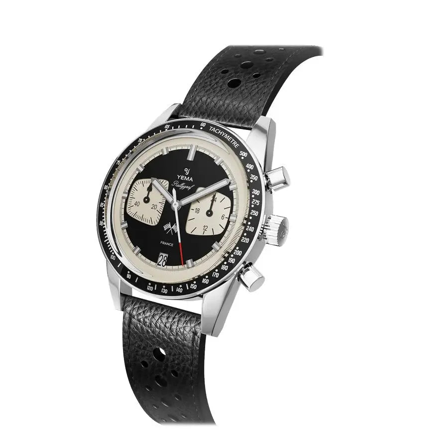 YEMA RALLYGRAF MECA-QUARTZ INVERSE PANDA 39mm YMHF1580-AA