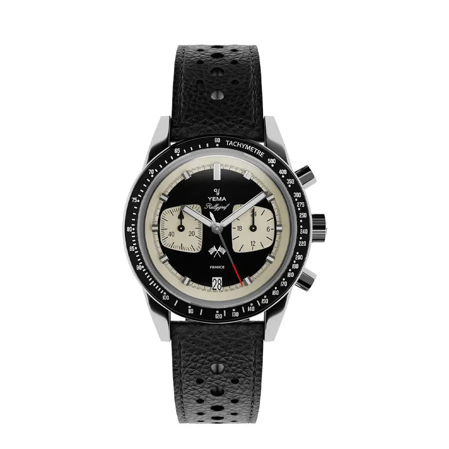 YEMA RALLYGRAF MECA-QUARTZ INVERSE PANDA 39mm YMHF1580-AA